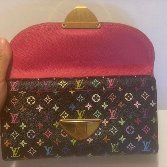 Louis Vuitton Black Murakami Multi Color Bucket Wallet - Picture 6 of 15